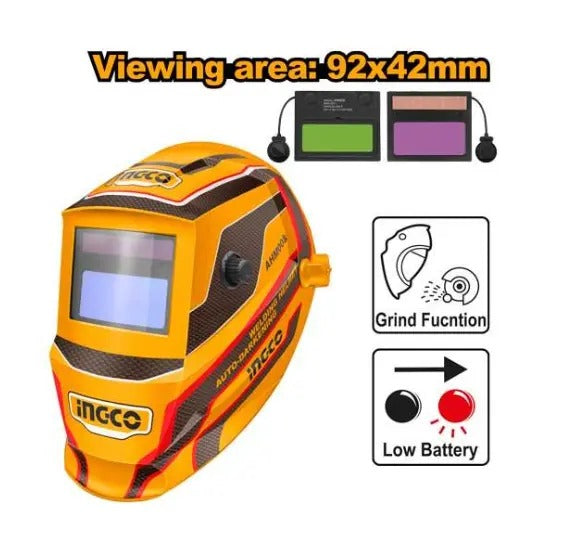 INGCO AHM008 Auto-Darkening Welding Helmet with Adjustable Shade Control