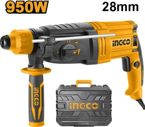 INGCO 950W Rotary Hammer Drill – RGH9528, SDS Plus, 28mm