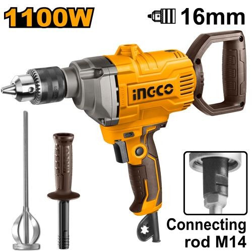 INGCO MX11008 1100W Electric Mixer – Forward & Reverse, 680 RPM