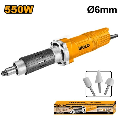 INGCO PDG5501 550W Die Grinder 6mm Collet with 3 Mounted Grinding Points