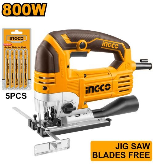 INGCO JS80068 800W Professional Jig Saw – Variable Speed with 4-Step Pendulum Function