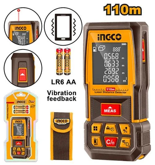 INGCO HLDD10089 Laser Distance Detector – 110m