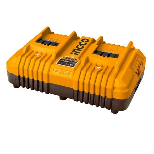 INGCO FCLI2082 20V Dual Fast Intelligent Battery Charger – 4A + 4A