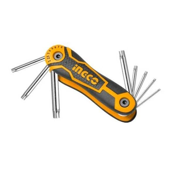 INGCO HHK14083 8-Piece CR-V Torx Key Set T9-T40