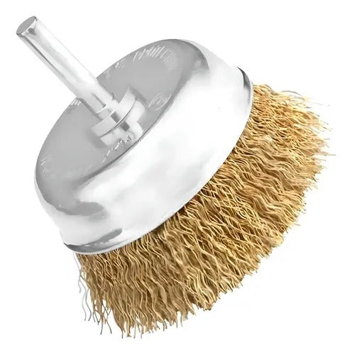 INGCO WB30501 50mm (2 Inch) Wire Cup Brush with 1/4 Inch Shank