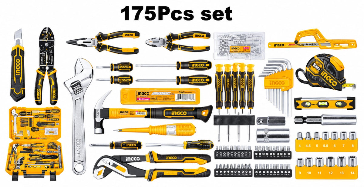 INGCO HKTHP51758 – 175 Pcs Hand Tools Set with Tool Case