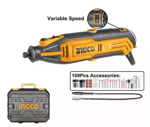 INGCO MG13328 130W Mini Grinder with 109 Pcs Accessories
