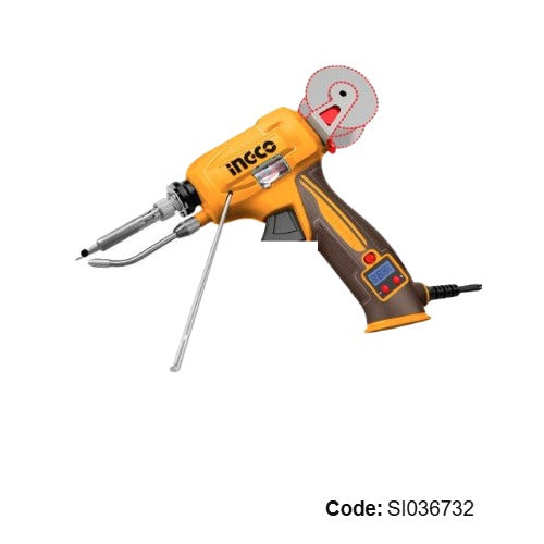 INGCO SI036732 120W Soldering Gun with Solder Feeder and Digital Temperature Display