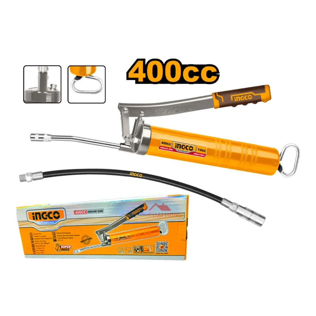 INGCO GRG015001 Heavy-Duty Grease Gun 400CC / 14oz – 4500 PSI