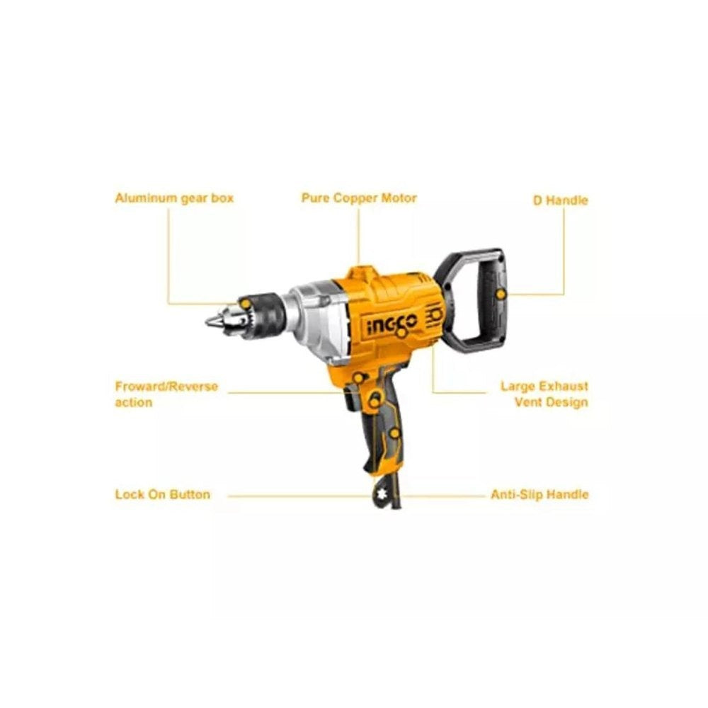 INGCO MX11008 1100W Electric Mixer – Forward & Reverse, 680 RPM