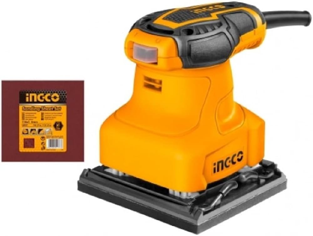INGCO PS2408 240W Palm Sander – 110 × 100mm Sanding Base