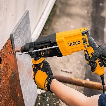 INGCO RGH9528-2 950W Rotary Hammer Drill – 28mm SDS Plus, 2.5J Impact Energy with Keyless Quick-Change Chuck