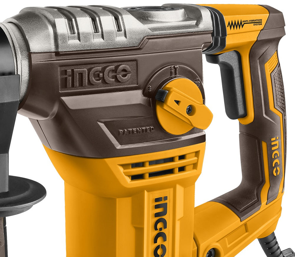 INGCO RH150068 1500W Rotary Hammer Drill – 32mm SDS Plus, 5.5J Impact Energy