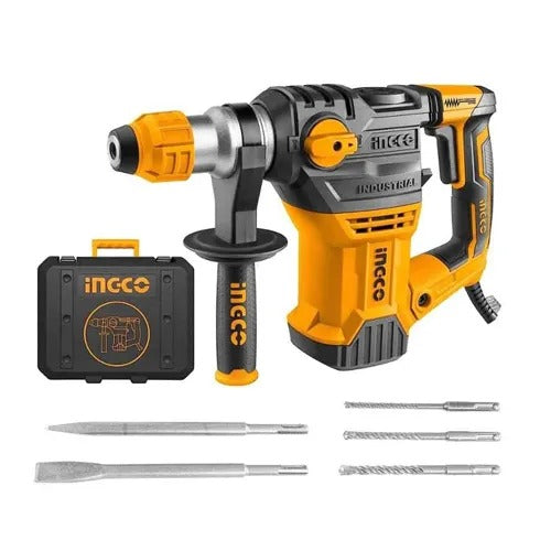 INGCO RH150068 1500W Rotary Hammer Drill – 32mm SDS Plus, 5.5J Impact Energy
