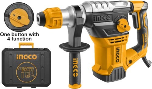 INGCO RH150068 1500W Rotary Hammer Drill – 32mm SDS Plus, 5.5J Impact Energy