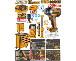 INGCO HTCS283962 Tool Chest Set - 369PCS | 850NM | P20S