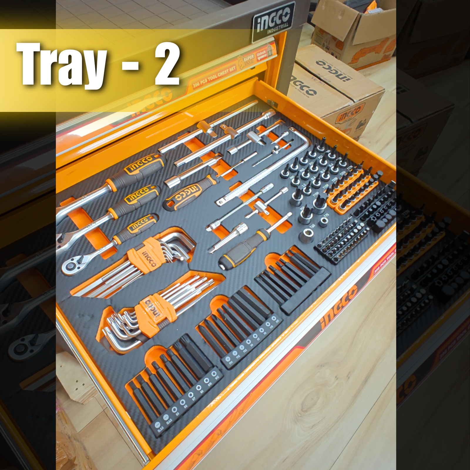 INGCO HTCS283962 Tool Chest Set - 369PCS | 850NM | P20S - Image 3