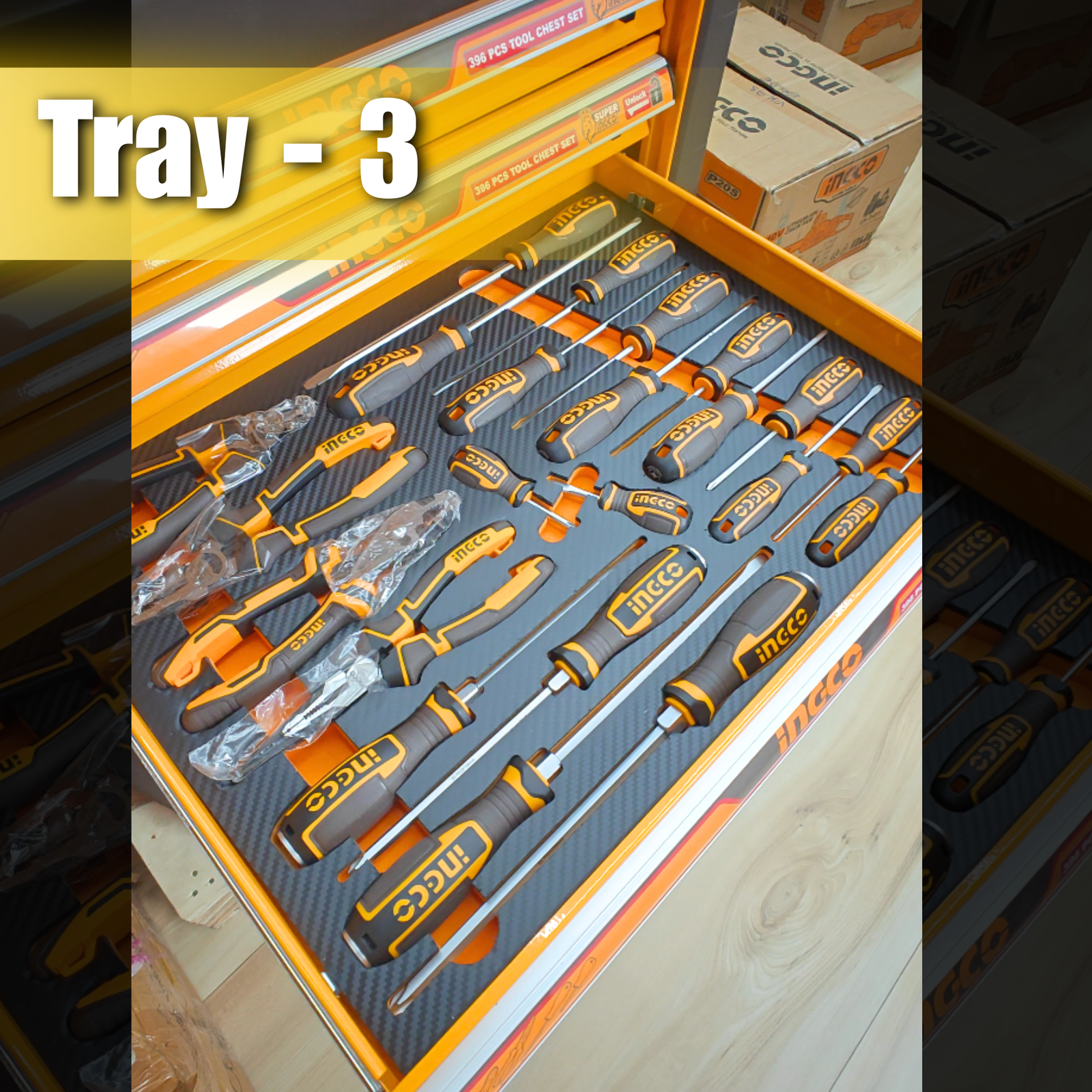 INGCO HTCS283962 Tool Chest Set - 369PCS | 850NM | P20S - Image 4