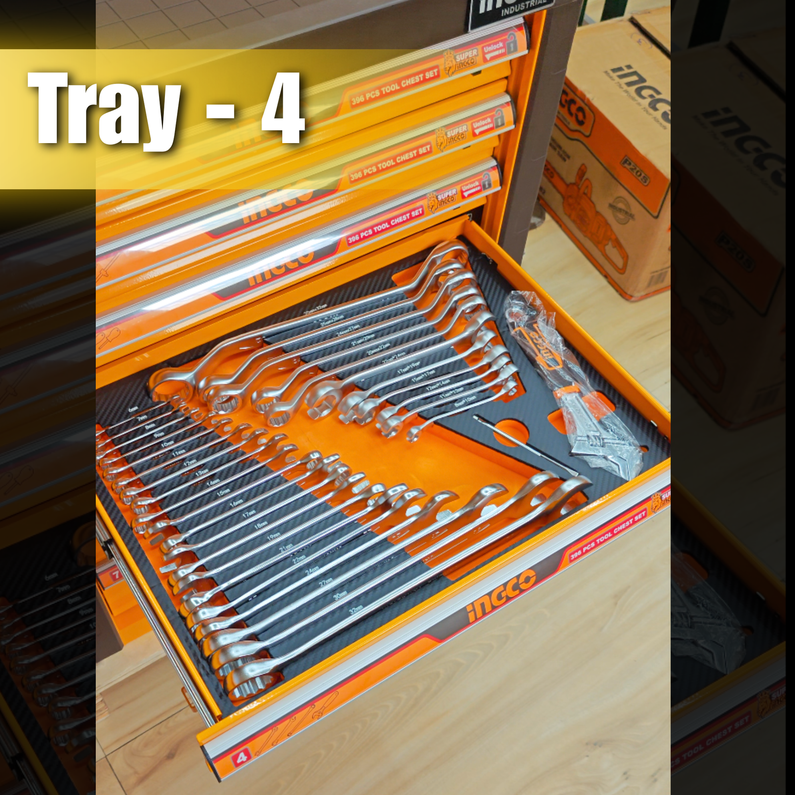 INGCO HTCS283962 Tool Chest Set - 369PCS | 850NM | P20S - Image 5