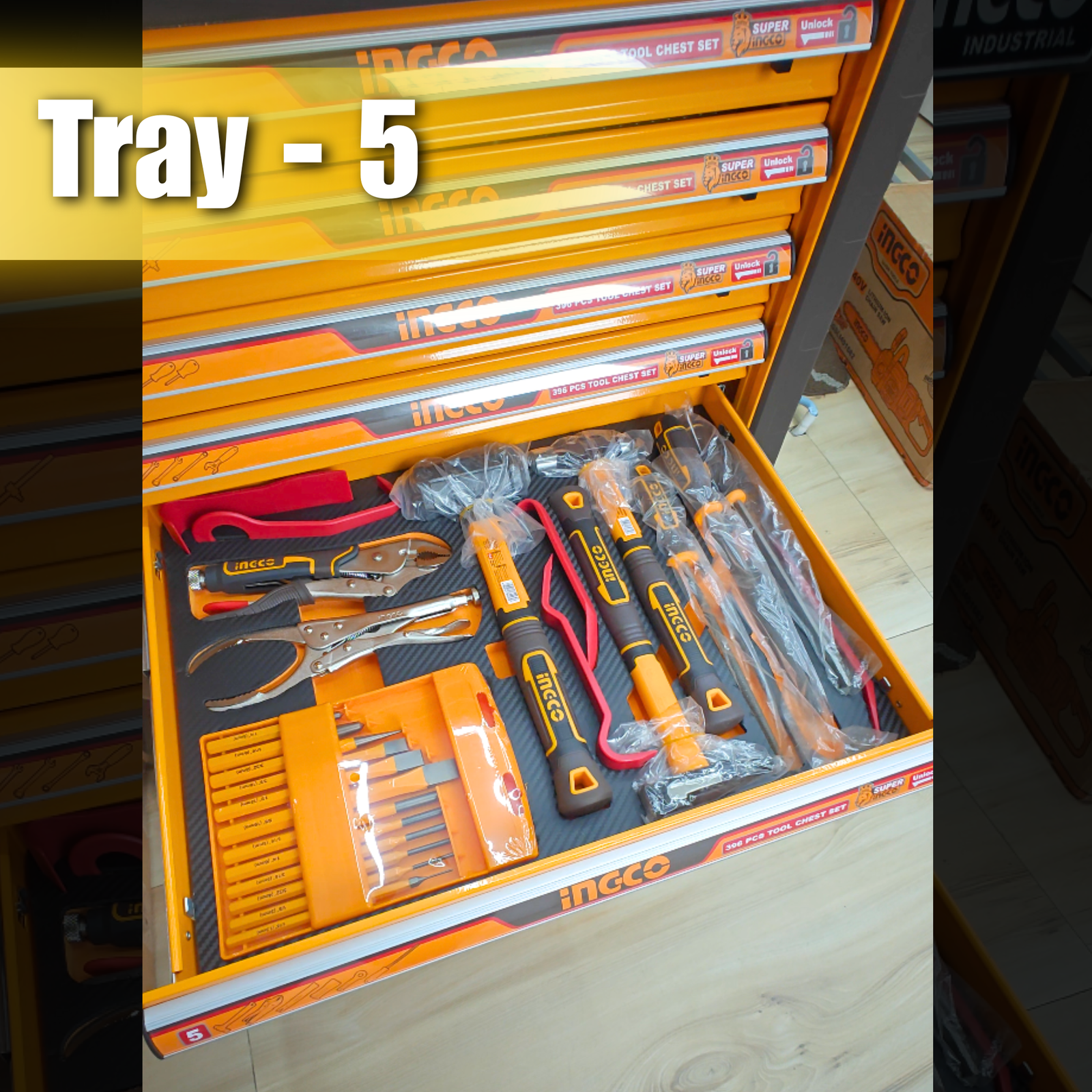 INGCO HTCS283962 Tool Chest Set - 369PCS | 850NM | P20S - Image 6