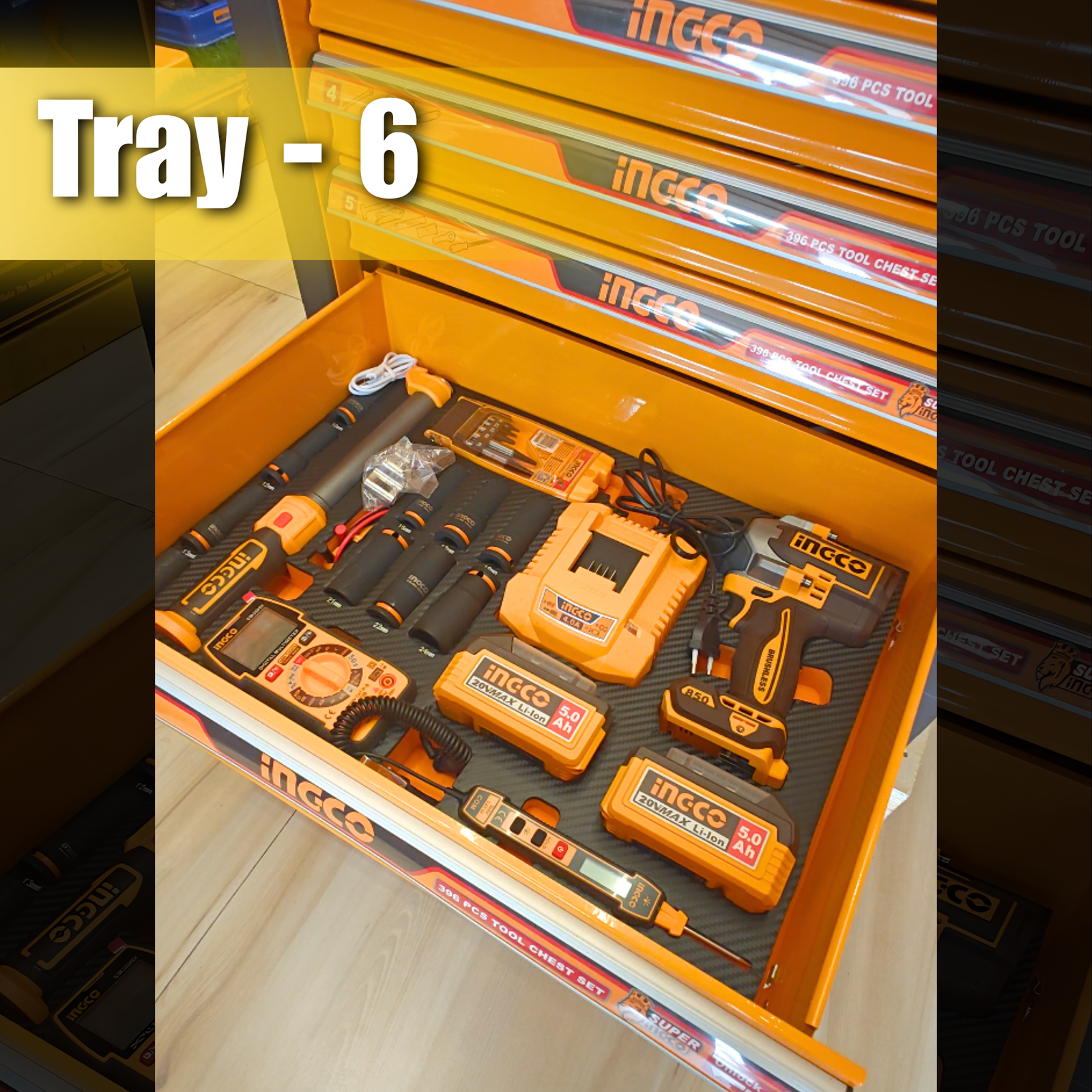 INGCO HTCS283962 Tool Chest Set - 369PCS | 850NM | P20S - Image 7
