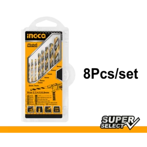 Ingco AKDB0801 - 8 Pcs HSS Twist Drill Bits Set