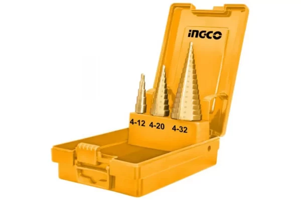 Ingco AKSDS0301 - 3pcs Step Drill Bit Set