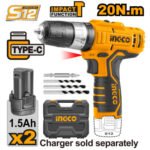 Ingco CIDLI12328 - 12V Lithium-Ion Impact Drill