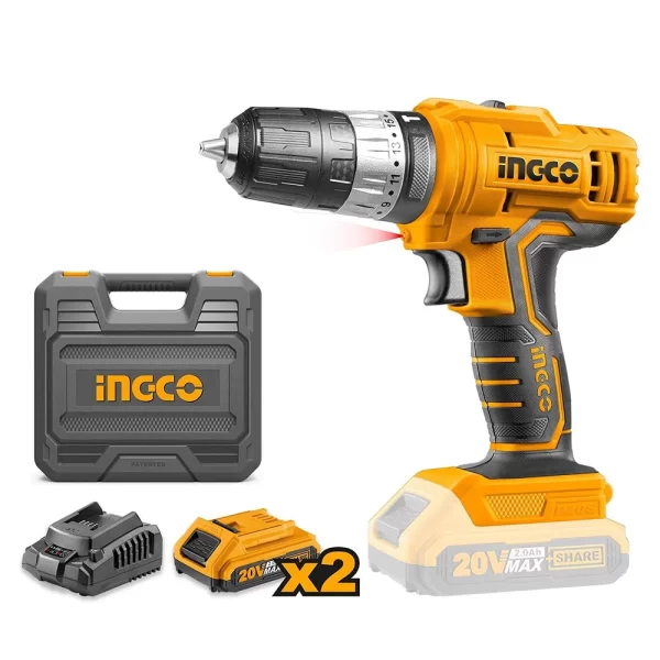 Ingco CIDLI20012 - 20V 45NM Cordless Drill Cordless Power Tools