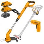 Ingco COSLI23032 - 20V Cordless Grass Trimmer + Vaccum Cleaner + Screwdriver + Battery + Charger Combo Kit