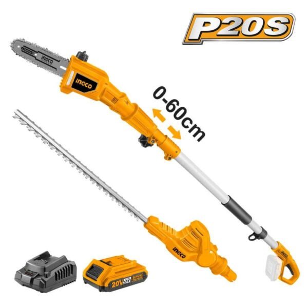 Ingco CPHT2016012 - 2800 rpm Lithium- Ion Pole Hedge Trimmer